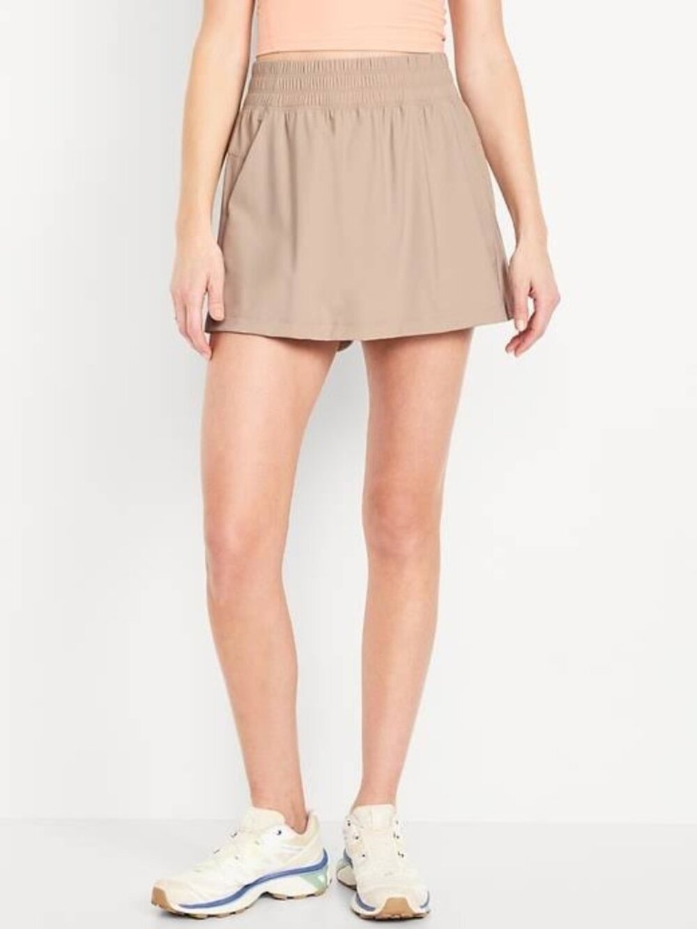 Old Navy Khaki High-Waisted SleekTech Skort/NWT/LARGE